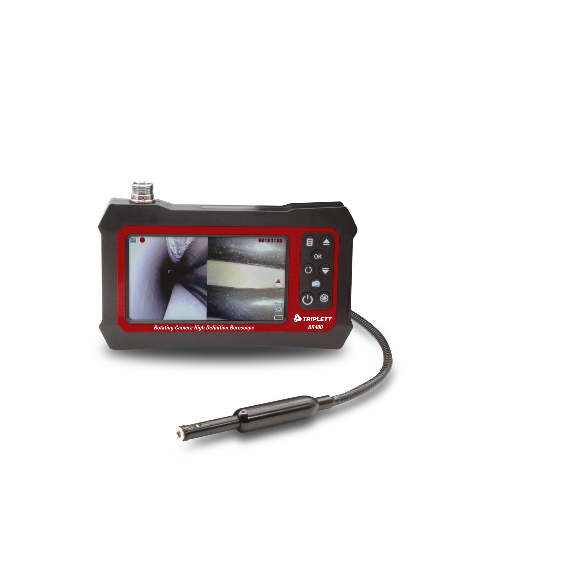 Triplett, 360° Rotating High Def Dual Camera Borescope, Model# BR400